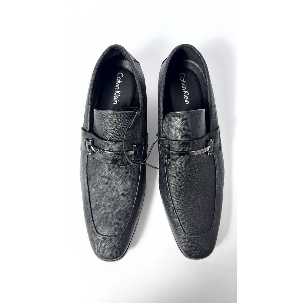 Calvin Klein Men’s Black Dress Loafers Slip-On Shoes Size 9.5 M 701 C26